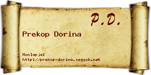 Prekop Dorina névjegykártya